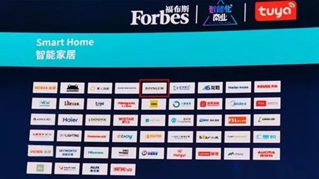 Raysgem earns a place on Forbes China's AIoT Top 100 Companies list